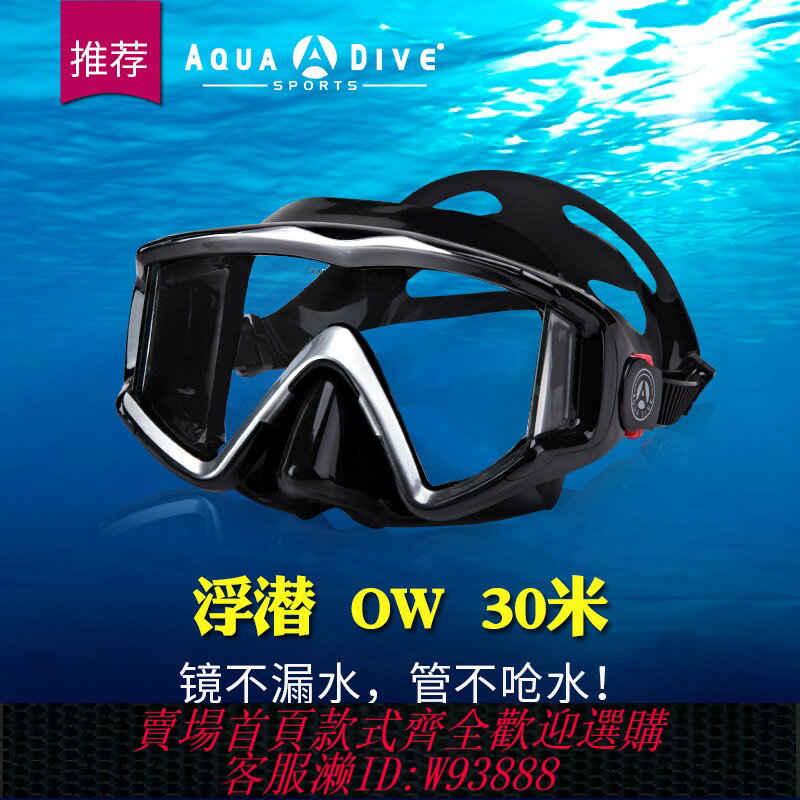 {臺灣公司貨 可打統編}潛水鏡大框防水高畫質乾式呼吸管浮潛三寶裝備專業深潛水肺近視面鏡