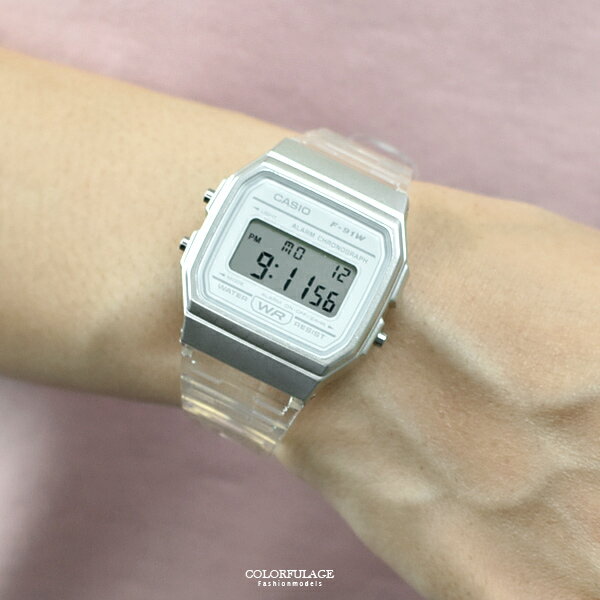 その他 その他 CASIO手錶 銀白透明錶帶電子錶【NECD11】 | 柒彩年代直營店 | 樂天市場Rakuten
