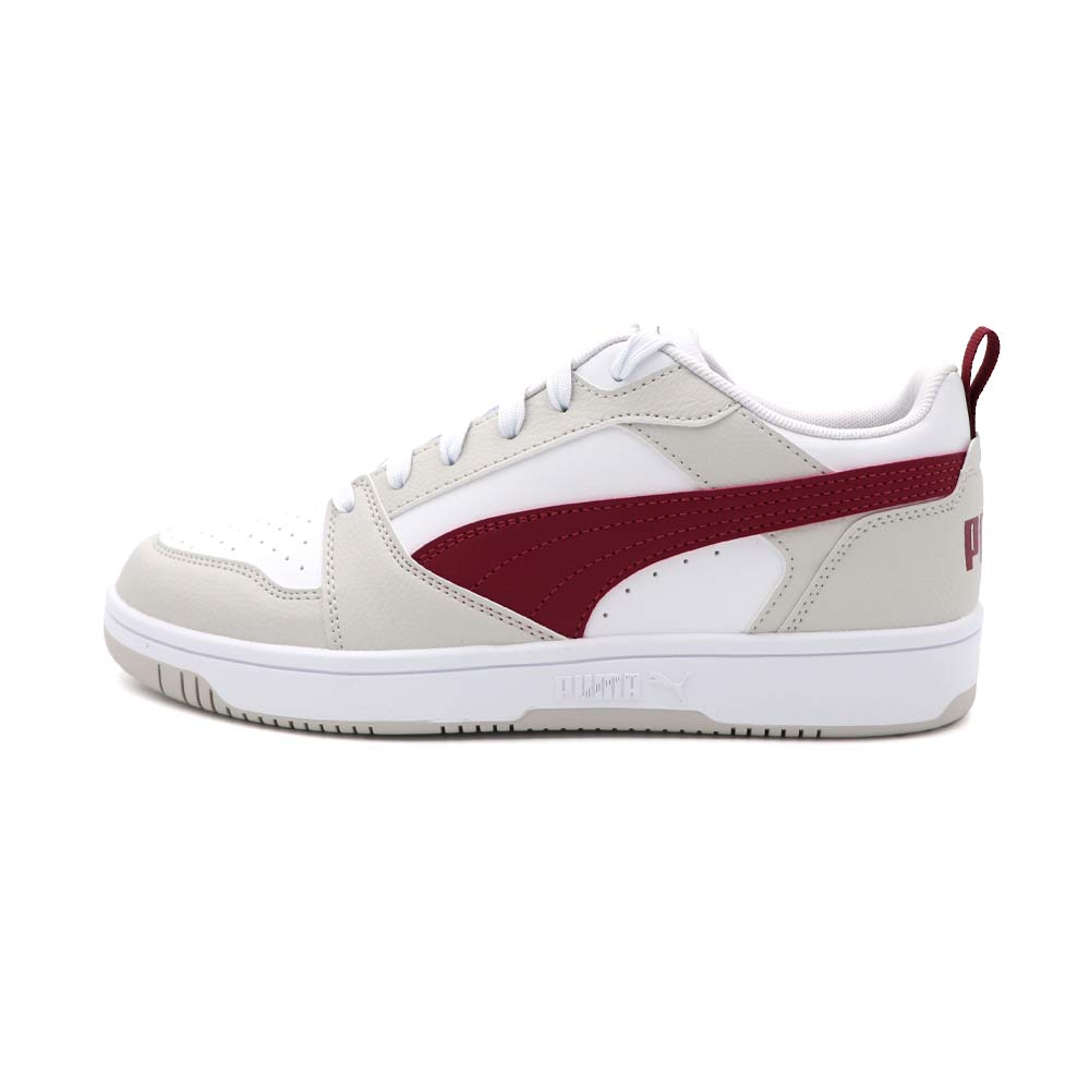 【全館滿額折】 Puma Rebound Low 灰白紅 皮革 平底 運動 休閒鞋 男款 B5572【新竹皇家39232826】