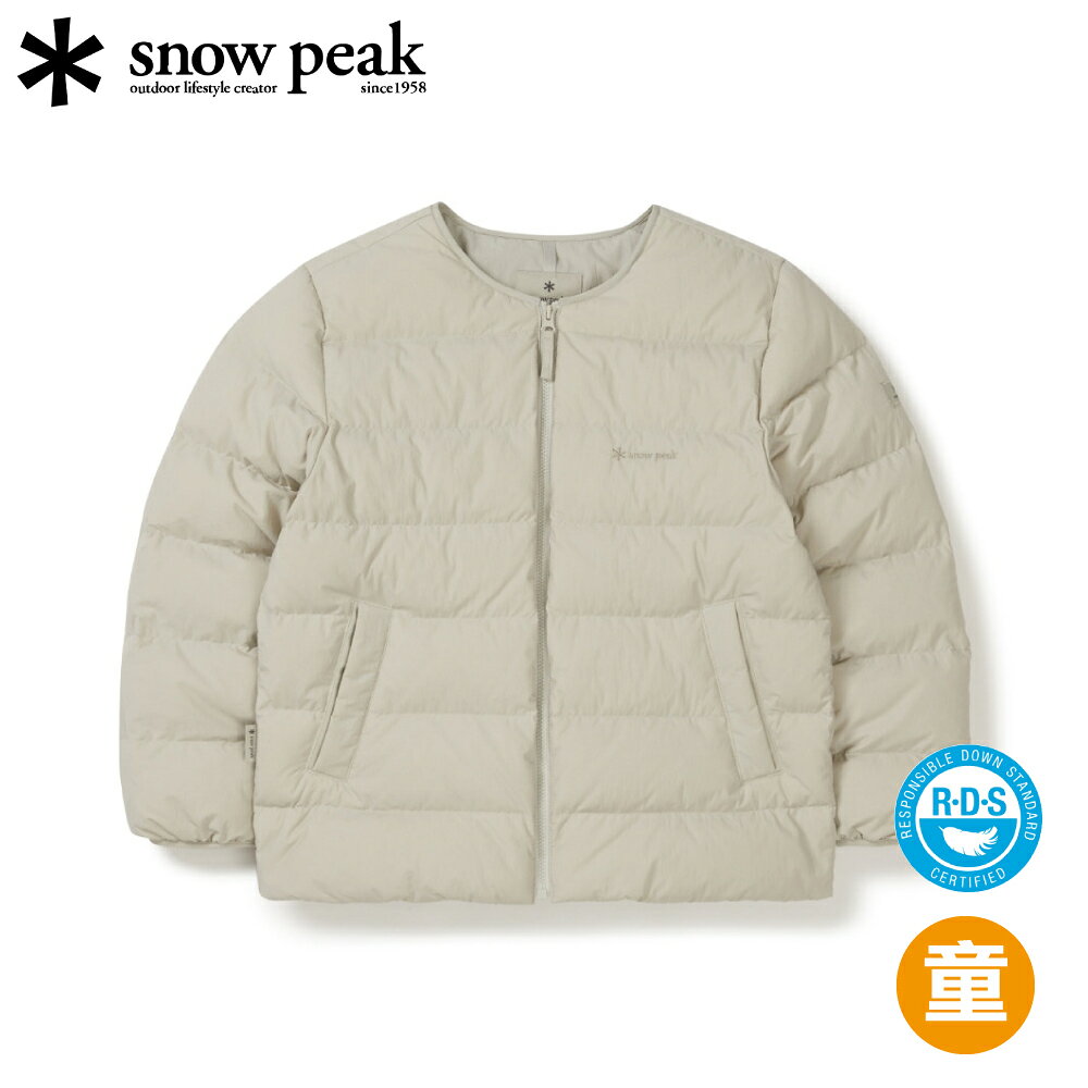【Snow Peak 韓系 日本 兒童 Land輕量羽絨外套《淺米》S25WKGDJ80/防風外套/登山/羽絨外套/夾克
