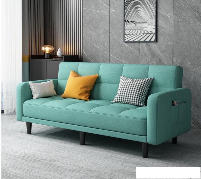 沙發小戶型可折疊兩用多功能客廳布藝現代簡約科技布出租房沙發床 全館優惠