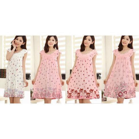 五款五色 莫代爾棉質睡衣 棉質睡裙 莫代爾睡衣 連身睡衣 居家睡衣 睡裙 居家服 銷量很好 櫻桃嚴選 3