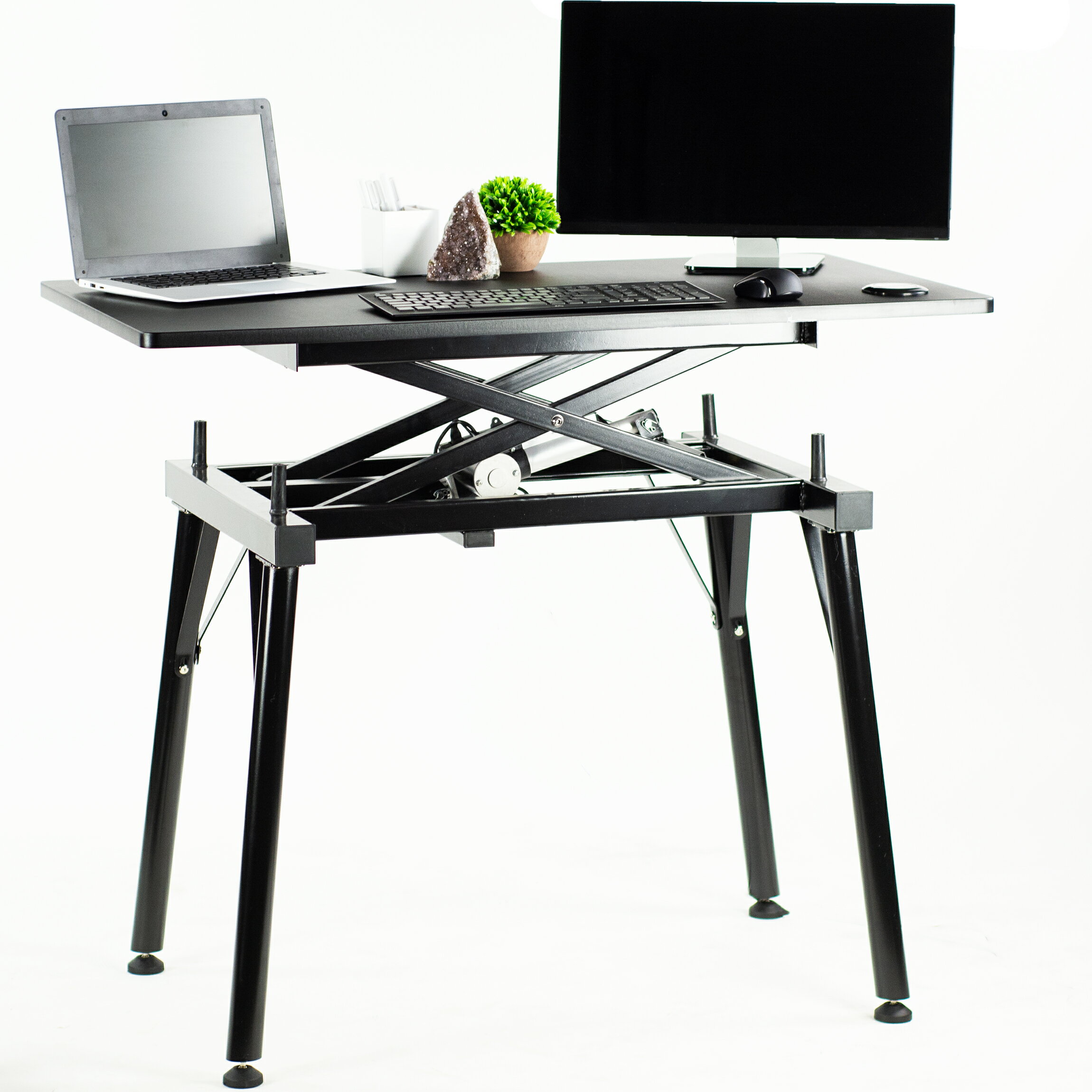 Vivo Vivo Black Electric Sit To Stand Height Adjustable Desk