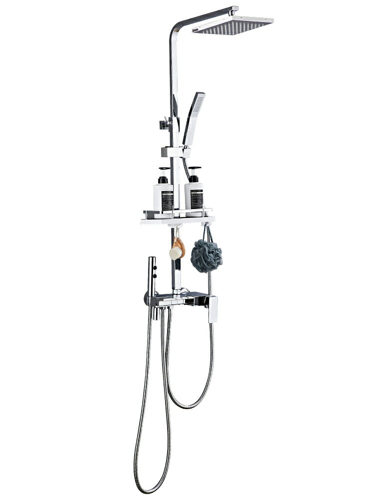 {可打統編 保固一年}淋浴花灑套裝家用浴室全銅龍頭沐浴器衛生間衛浴洗澡淋雨增壓噴頭 4