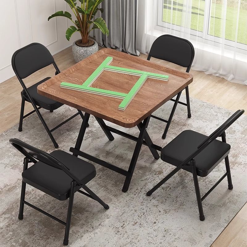 免運 可開發票 折疊桌子 家用折疊麻將桌多功能手搓棋牌桌麻將臺簡易餐桌兩用型吃飯小桌子
