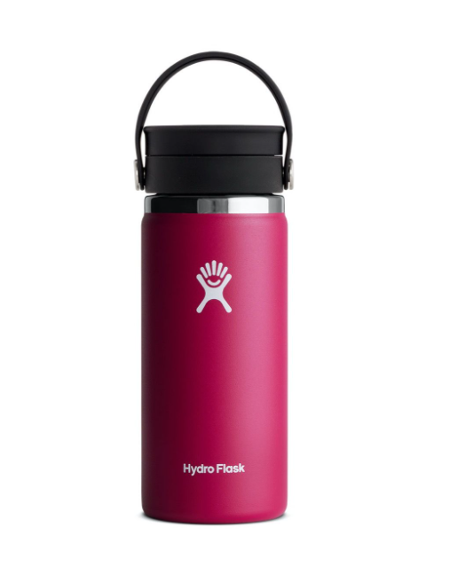 【【蘋果戶外】】Hydro Flask【旋轉咖啡蓋 / 寬口 / 473ml】16oz 酒紅色 美國不鏽鋼保溫保冰瓶 保冷保溫瓶 不含雙酚A