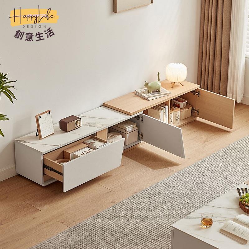 工廠直銷 現代簡約櫃子 巖板伸縮電視櫃子 簡易茶幾組合櫃子 家用鬥櫃子 休閑落地臥室客廳櫃子新店開業 全館折扣 售後保障 優選/免運