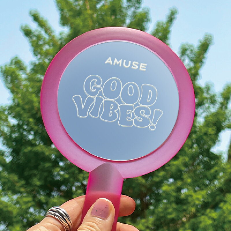 【梨大小姐】韓國 AMUSE 手拿化妝鏡 手拿鏡 圓形手拿鏡 迷你手持化妝鏡 迷你手拿鏡 鏡子 化妝鏡 Mirror