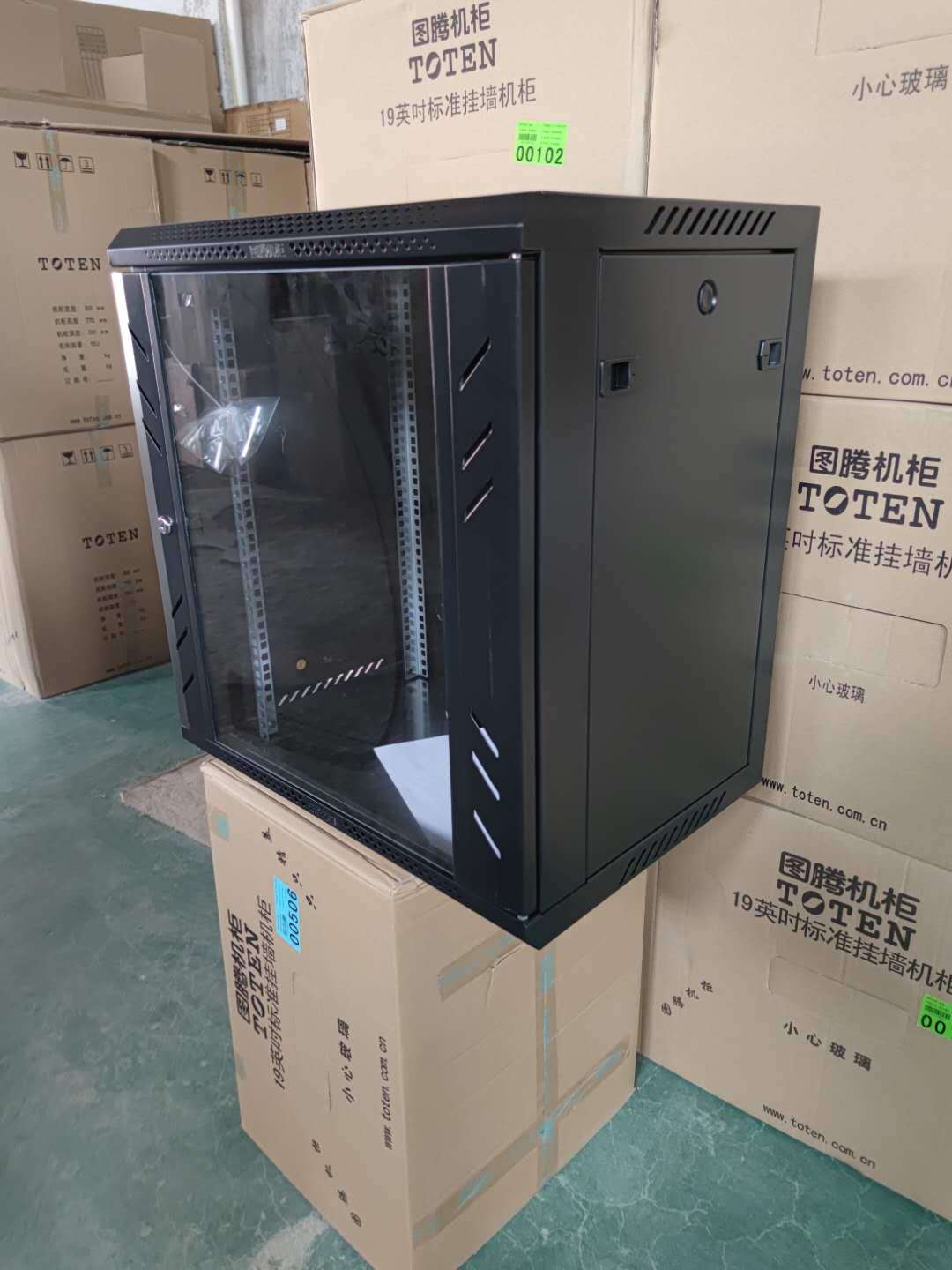 墻櫃W26418墻櫃18U弱電網絡掛墻壁掛機櫃家用小機櫃交換