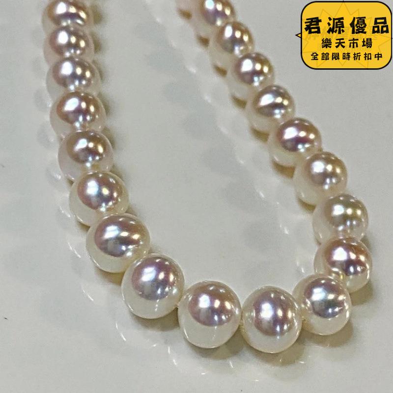 項錬 純天然海水珍珠項鍊akoya海水極強光近正圓國貨之光送女朋友