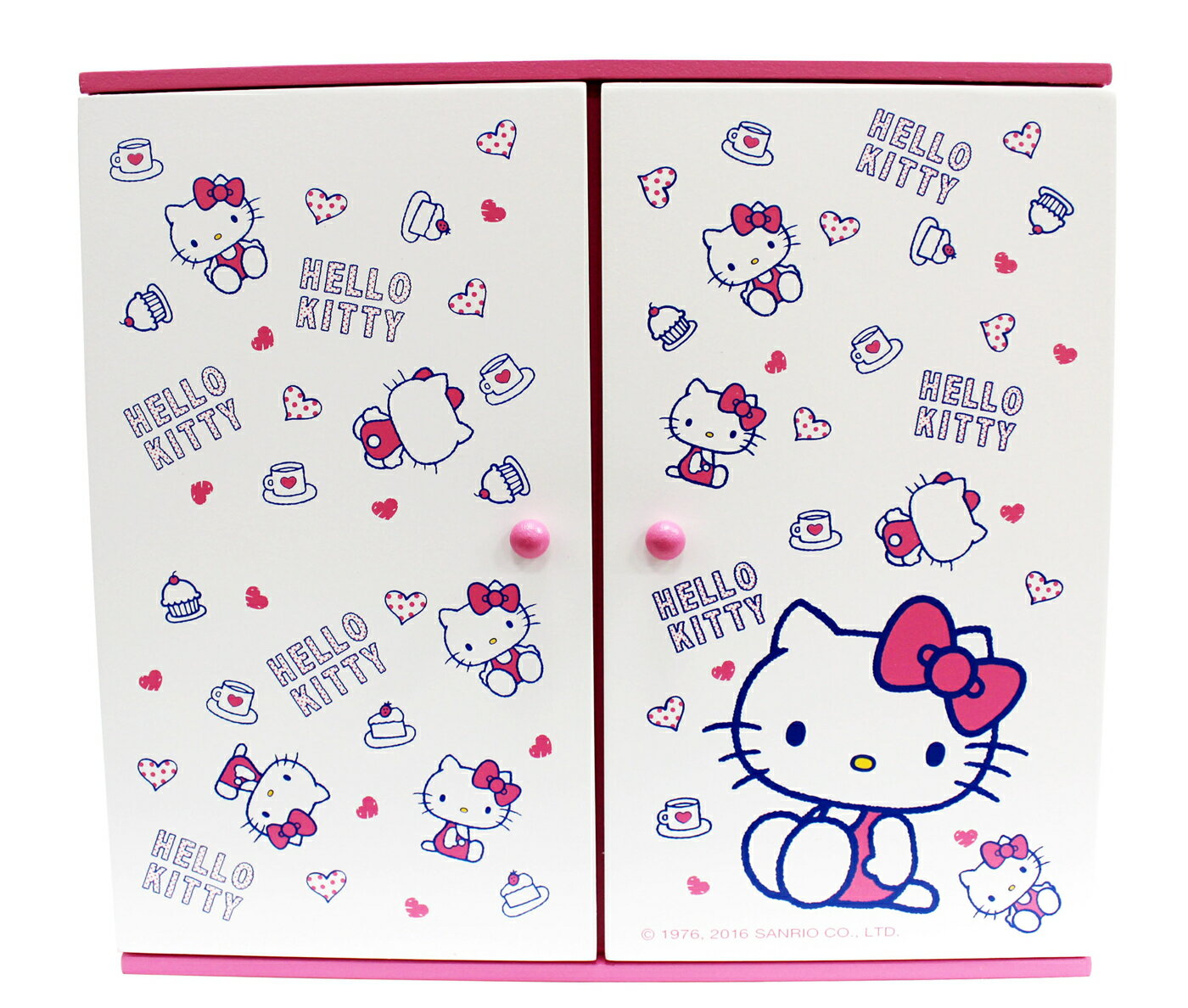【震撼精品百貨】Hello Kitty 凱蒂貓 HELLO KITTY 多多積木雙拉門收納盒#38148 震撼日式精品百貨