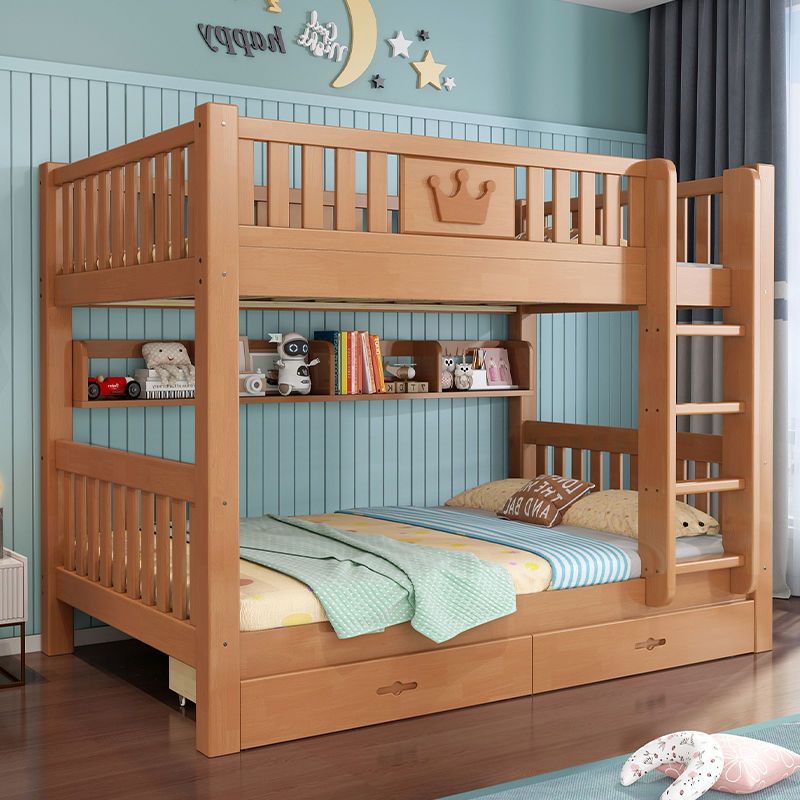 【限時優惠】橡木上下鋪家用上下床雙層床宿舍高低床實木小戶型學生成年兒童床