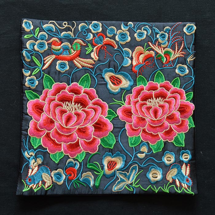 中式民族風繡片牡丹花紅色工藝刺繡鼠標墊電話墊 外事禮品 6