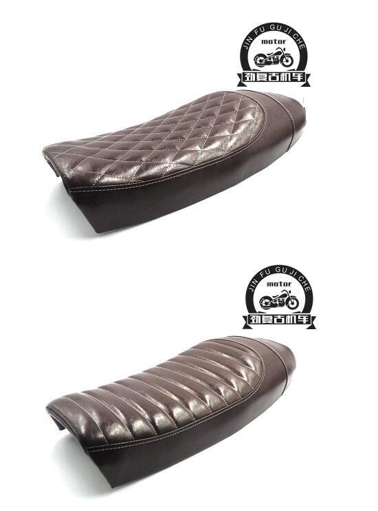 【可開發票】適用輕騎游俠機車車縫菱形座墊 大腳怪復古改裝超纖皮坐墊鞍座 3