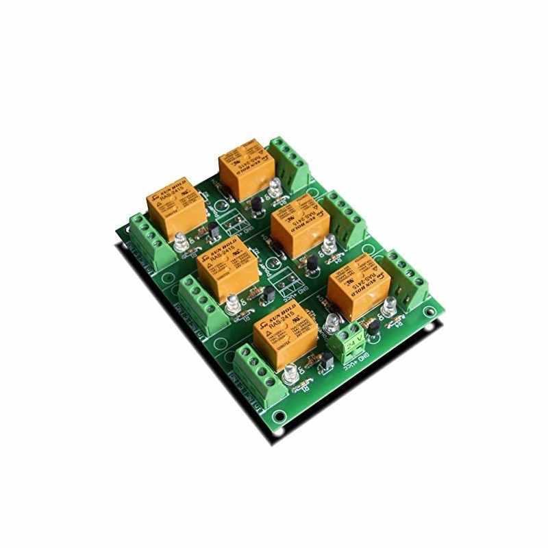 Denkovi 工業自動化 6通道中繼卡(10A) 24V 用於Arduino Raspberry PI PIC AVR ARM [2美國直購]