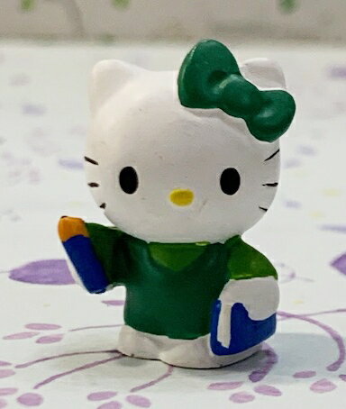 【震撼精品百貨】凱蒂貓 Hello Kitty 日本SANRIO三麗鷗 KITTY 開運擺飾-綠招手#30760 震撼日式精品百貨