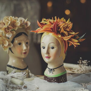 左岸麥田俄羅斯娃娃壁掛花瓶擺件樹脂手工彩繪家居裝飾品美式鄉村
