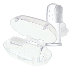 乳牙刷 附收納盒 矽膠寶寶安全舌苔 乳指牙刷 收納盒 指套牙刷 指套乳牙刷 RA01492