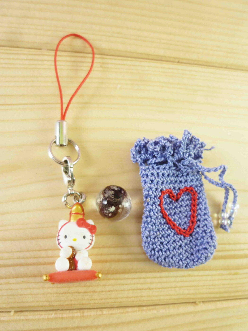 【震撼精品百貨】Hello Kitty 凱蒂貓 限定版手機吊飾-福袋寶石(紫) 震撼日式精品百貨