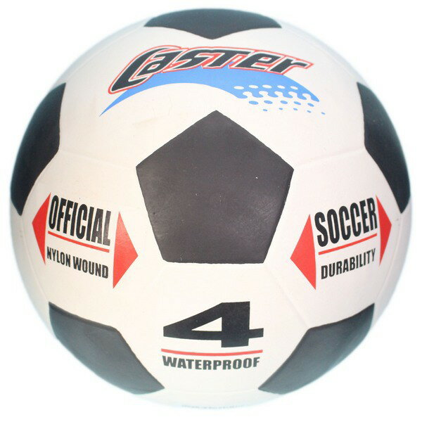 CASTER 4號足球 (橡膠五角黑格)，一個入(定250) 標準型 國小專用足球