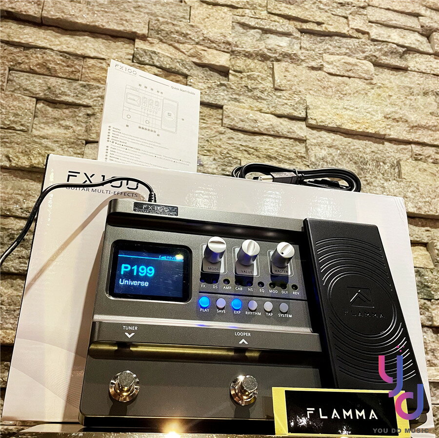分期免運 贈變壓器/高階導線 Flamma FX 100 電 吉他 綜合 效果器 IR 破音 Loop 鼓組 手機 直播