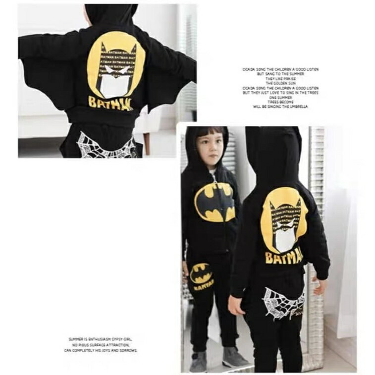 台灣現貨 高雄門市蝙蝠俠 兒童萬聖節服裝 耶誕節衣服兒童 男童蝙蝠俠衣服 蜘蛛人服裝 小孩表表演Cossack套裝 6