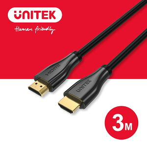 【樂天限定_滿499免運】UNITEK 4K 60Hz 2.0版HDMI高畫質影音傳輸線(3M)(Y-C1049GB)