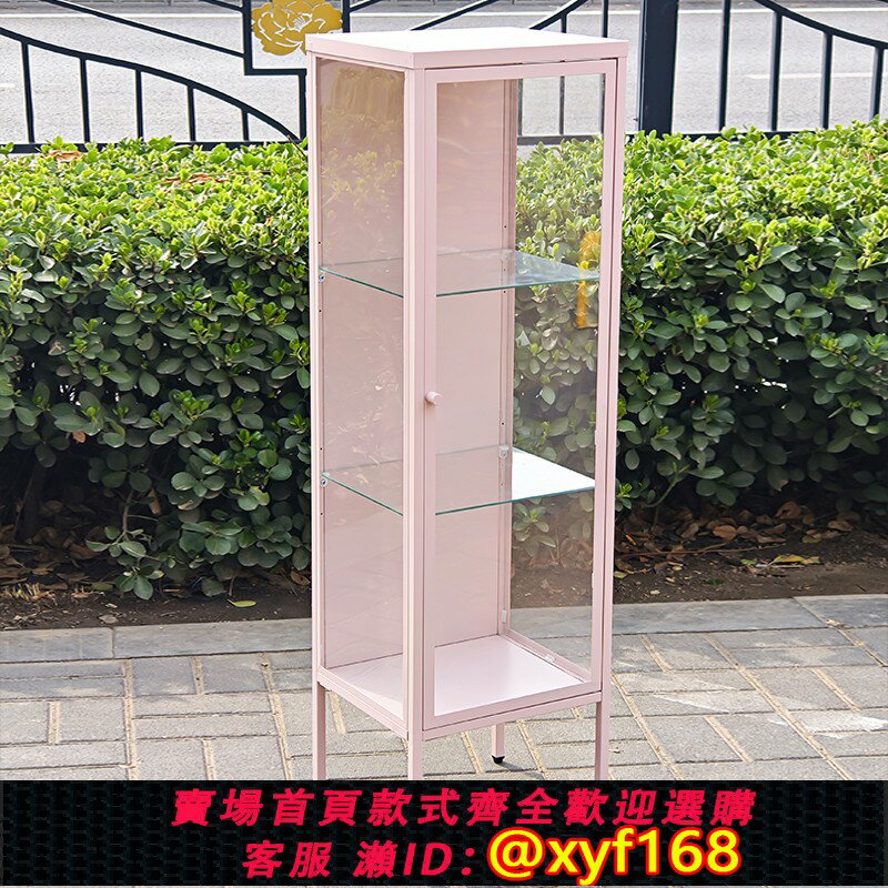 {台灣公司貨 可打統編}RUDE儲物展示櫃泡泡瑪特樂高手辦墻角收納櫃客廳儲物陳列玻璃痛櫃