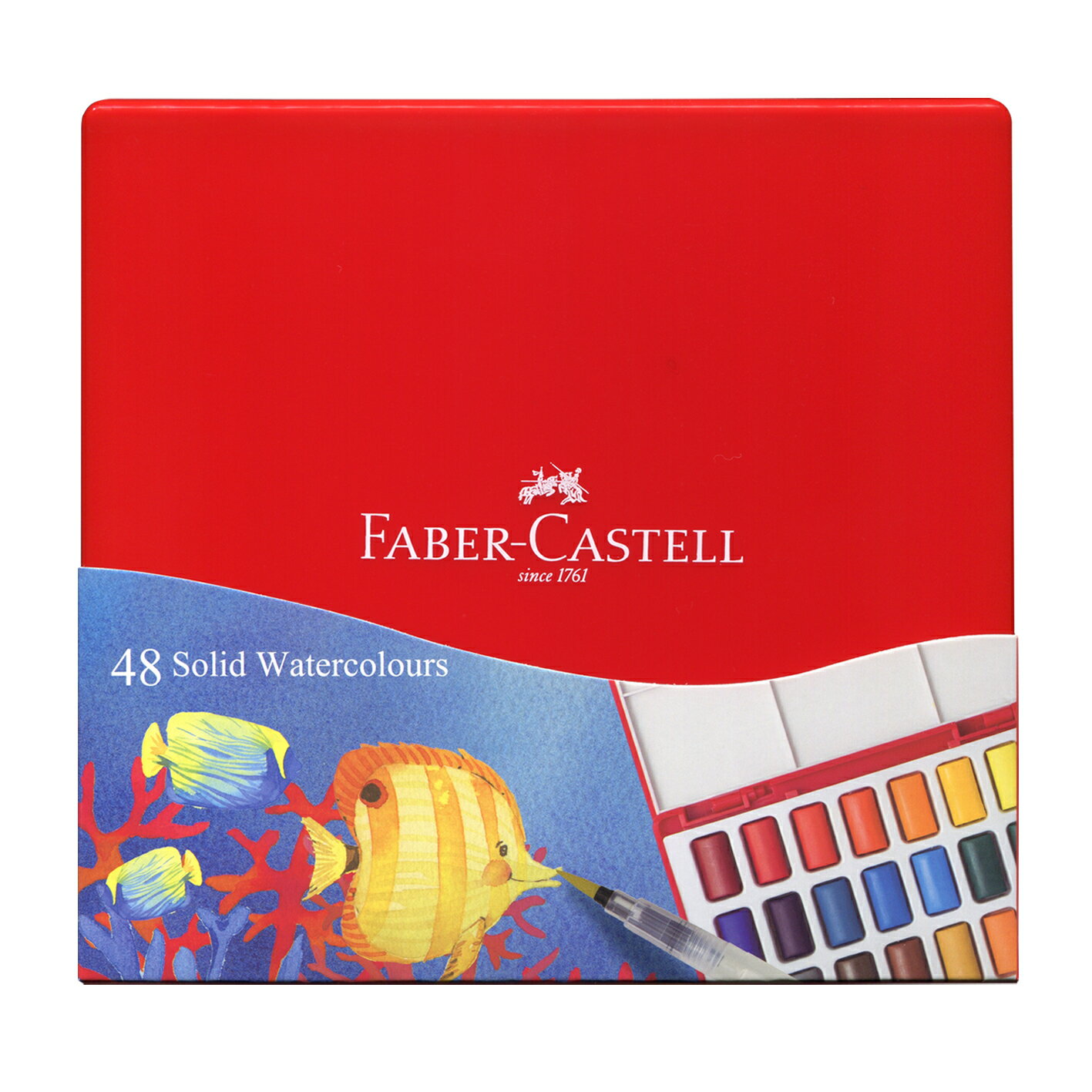 【史代新文具】輝柏Faber-Castell 576049 48色攜帶型水彩塊套組
