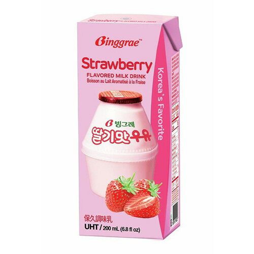 【現貨】Binggrae 草莓牛奶(保久調味乳) 200ML X 24入