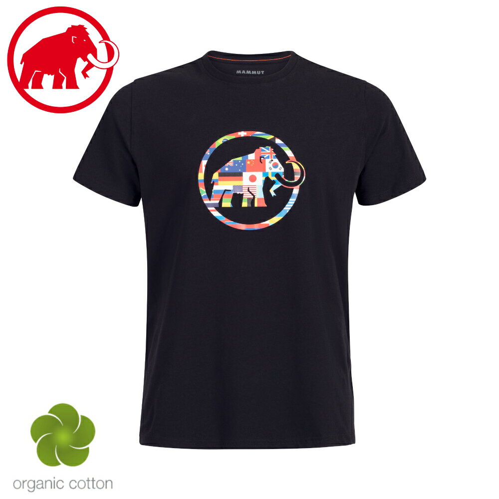 【MAMMUT 長毛象 男 Nations T-Shir 短袖世界T《黑》】1017-02220/排汗衣/棉T/休閒運動衣