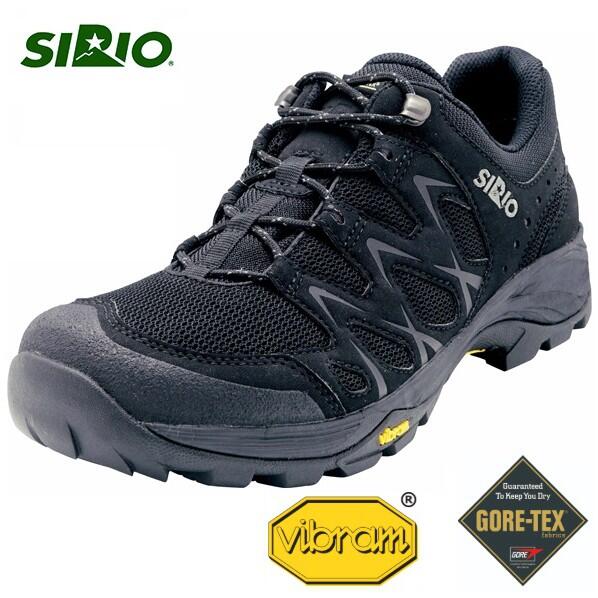 SIRIO日本 短筒登山鞋/休閒鞋/健行鞋 Gore Tex 防水透氣 黃金大底 PF116-2 PF116BL 黑色