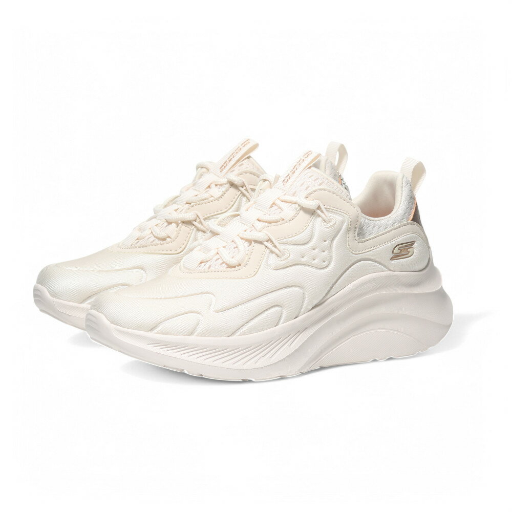 【滿千折百】SKECHERS 休閒鞋 BOBS CHAOS HI 米白 緩衝 記憶鞋墊 女 117513OFWT