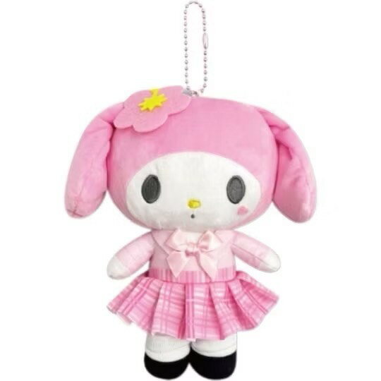 【震撼精品百貨】My Melody_美樂蒂~日本Sanrio三麗鷗 美樂蒂絨毛玩偶收納包附扣環-高校款L*16053
