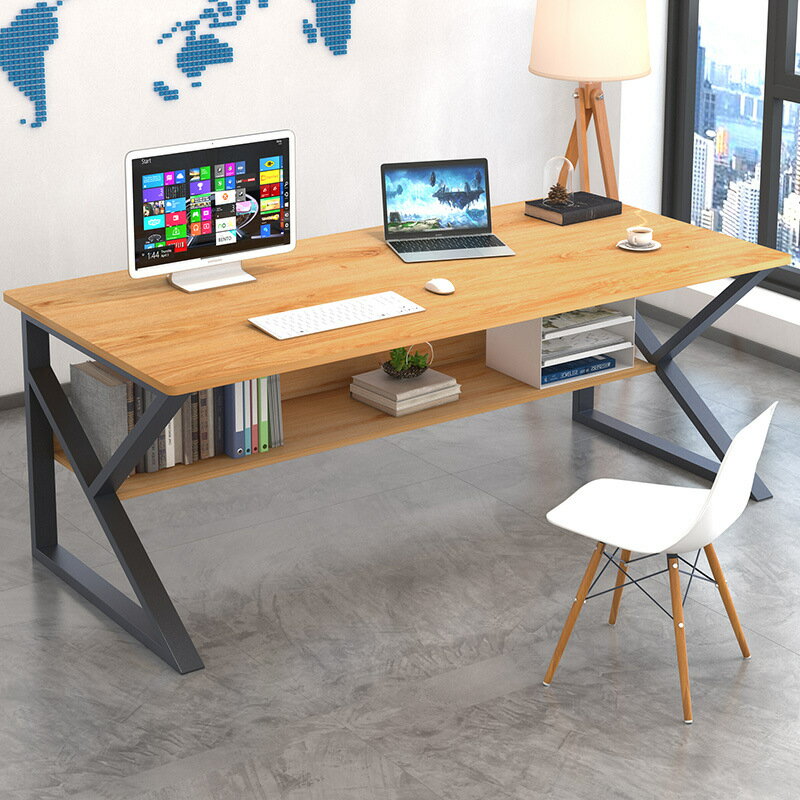 APP下單享點數9% 電腦桌臺式家用書桌簡約單人寫字臺組合辦公桌臥室簡易學生桌子
