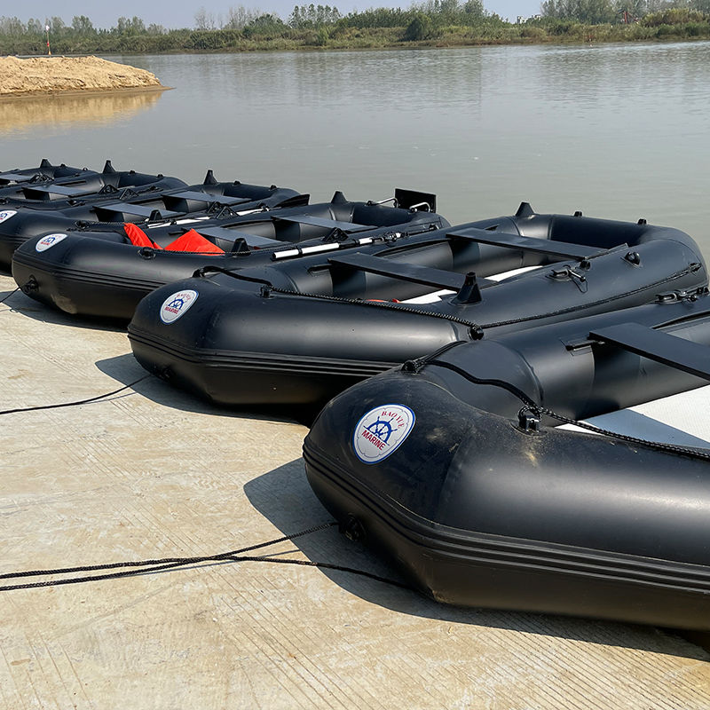 橡皮艇加厚硬底電動充氣釣魚船皮劃艇耐磨下網路亞折疊氣墊船