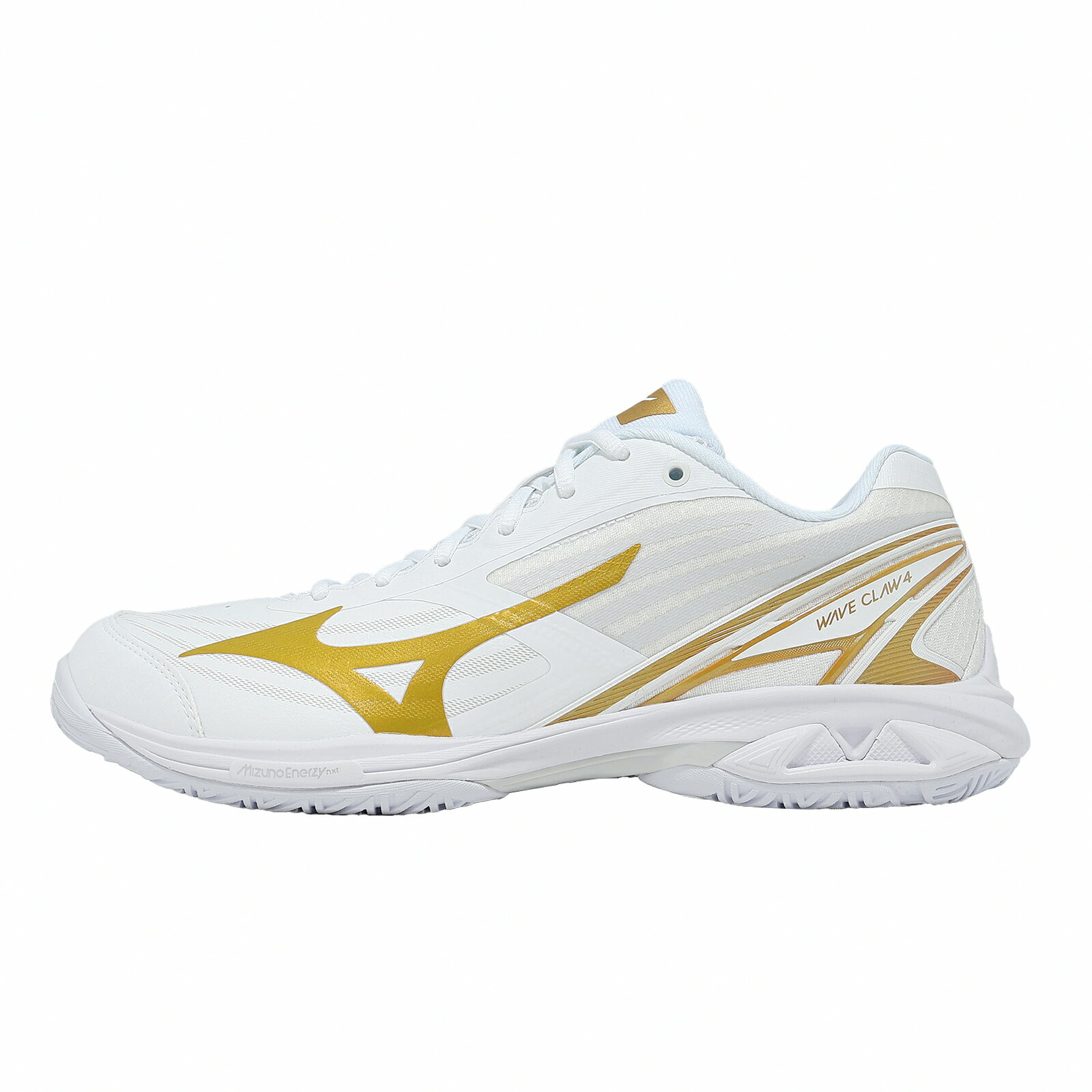 Mizuno 美津濃 羽球鞋 Wave Claw 4 寬楦 男鞋 女鞋 白 緩震 回彈 室內運動 71GA2643-18