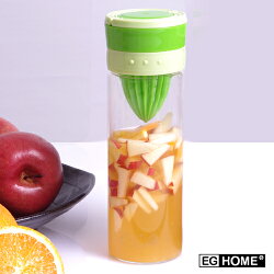 EG Home 玻璃檸檬杯/泡茶/果乾水杯(500ml)(附杯套、清潔刷)