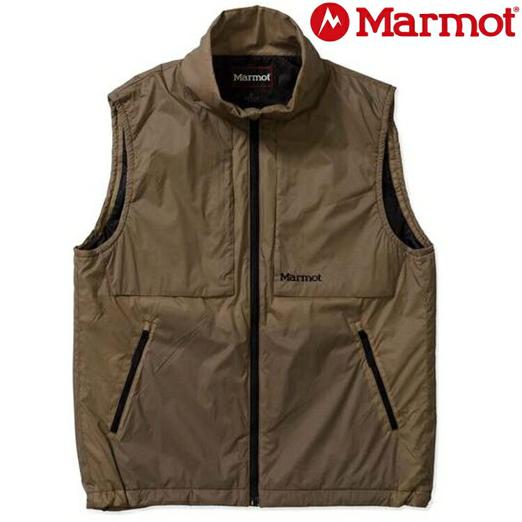 Marmot 土撥鼠 Mesa 男款 立領輕量保暖背心/休閒背心/背心外套 TSAUO031 J012 深米