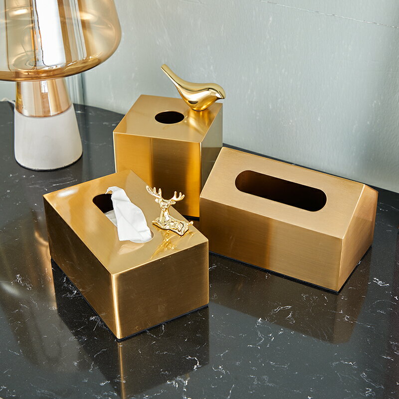 紙巾盒北歐ins客廳輕奢風紙抽盒創意抽紙盒餐桌創意美式家用簡約