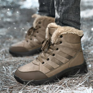 【免運】可開發票 雪靴 冬季大碼大棉鞋高幫加絨防水雪地靴加厚運動訓練鞋戶外作業鞋