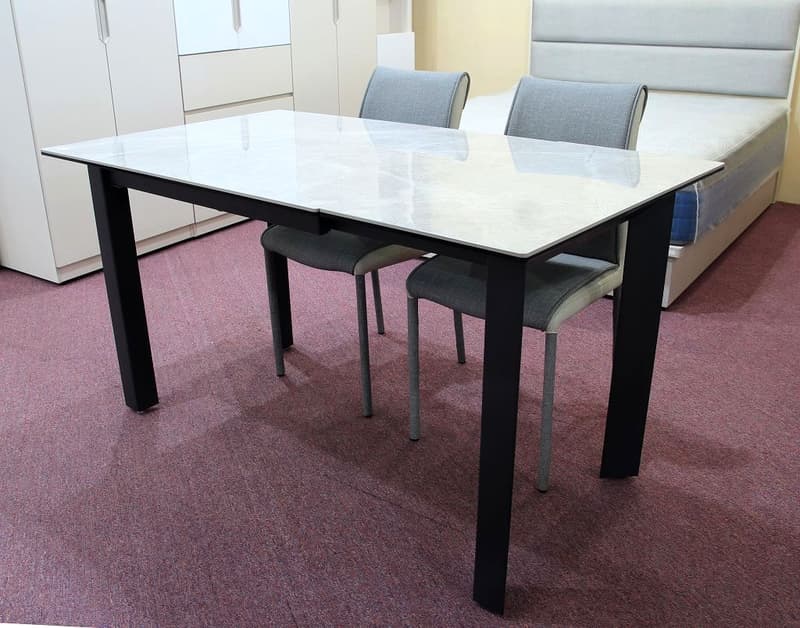 【歐風別館】卡達岩板伸縮餐桌【基隆至台中免運費】