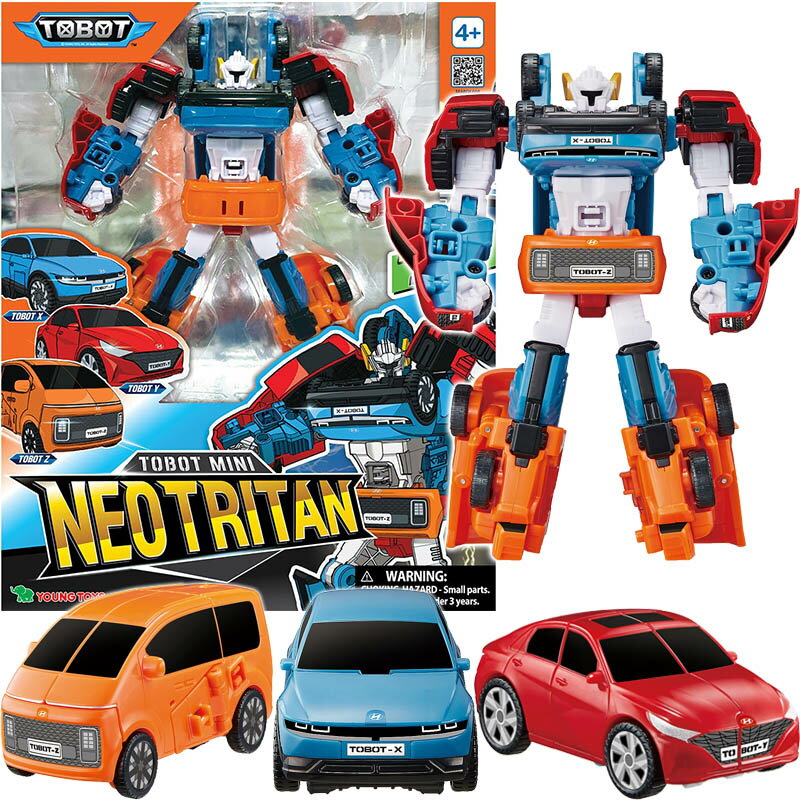 【Fun心玩】YT01161 正版韓國 三合一 迷你 NEW TOBOT NEW TOBOT TRITAN 機器人玩具