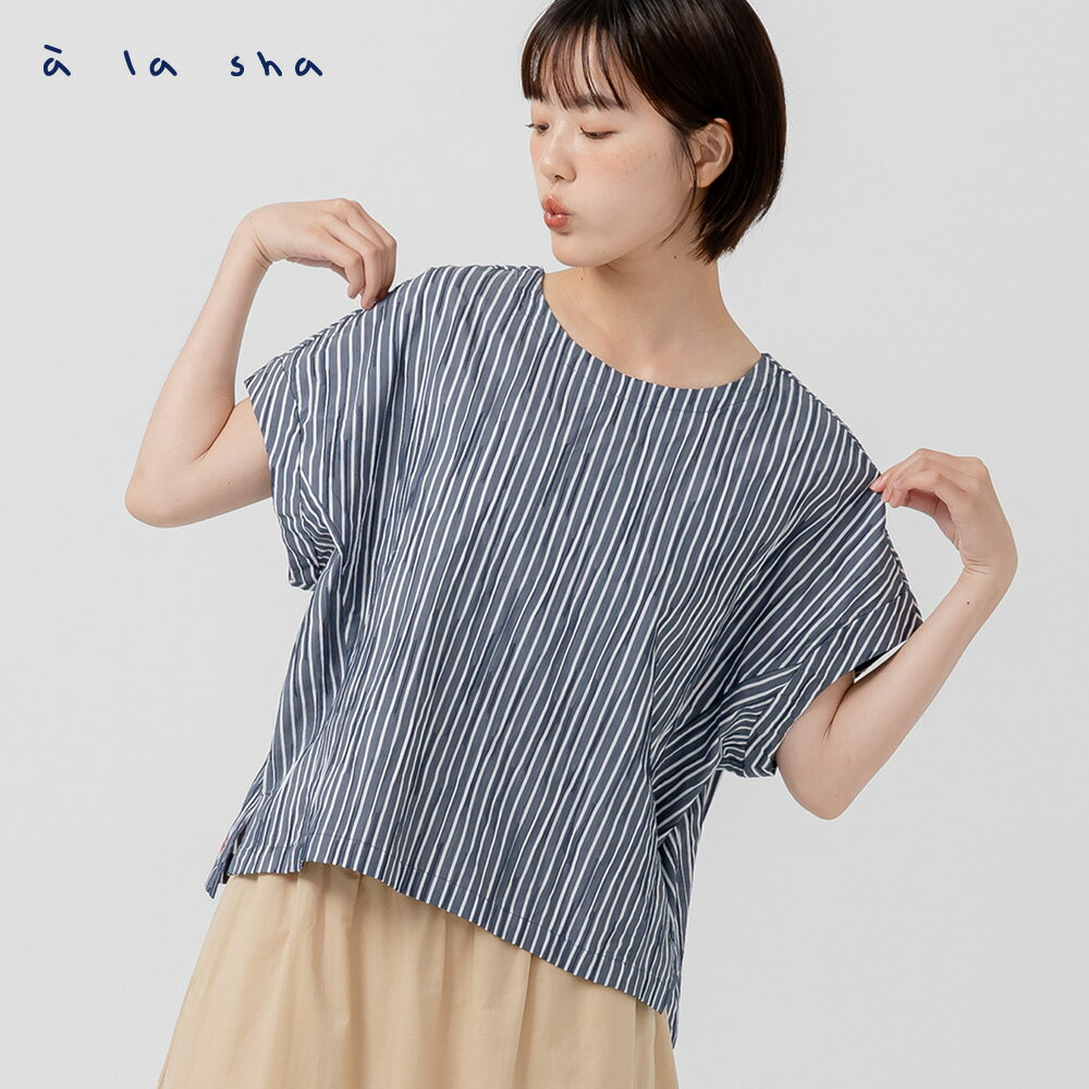 a la sha 格紋造型連袖上衣