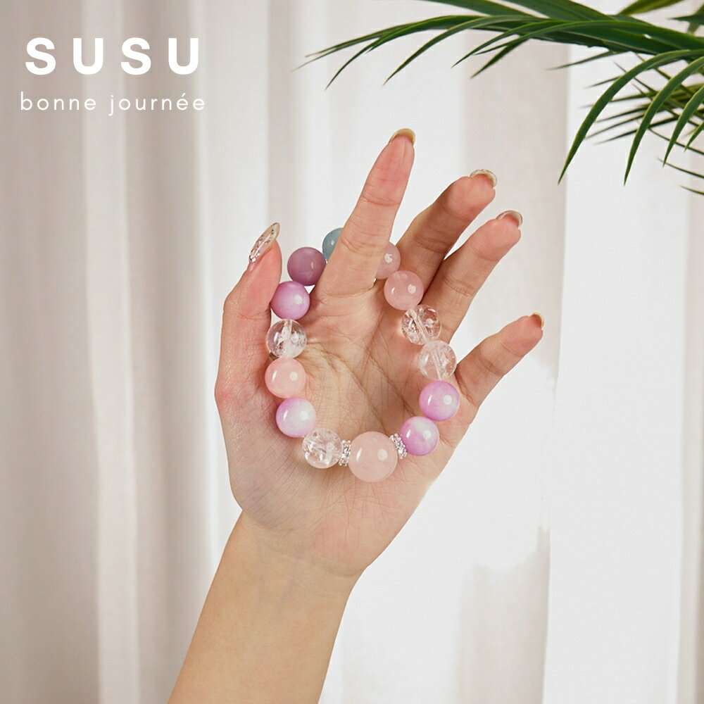 SU SU︱粉紫多寶水晶手鍊❤️粉水晶 紫鋰輝 海藍寶 白水晶 事業運 招財 轉運 能量 防小人 2