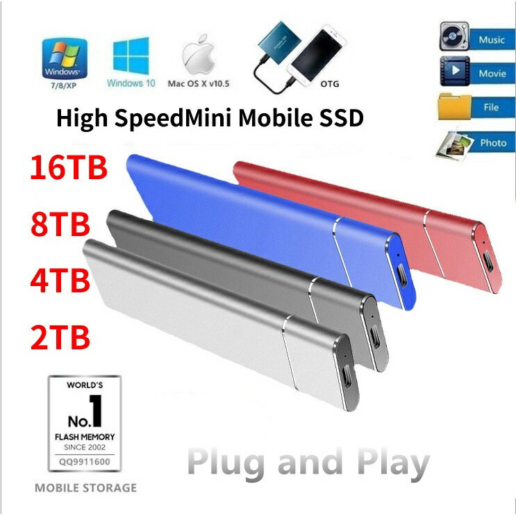外接硬碟高速 SSD 固態移動硬碟 24816TB Type-c 3.1 便攜硬碟