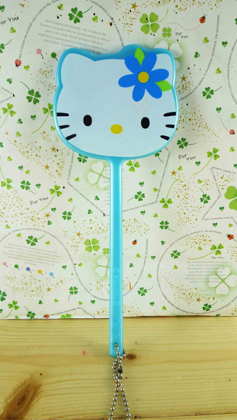 【震撼精品百貨】Hello Kitty 凱蒂貓-手拿鏡-藍波斯(M) 震撼日式精品百貨