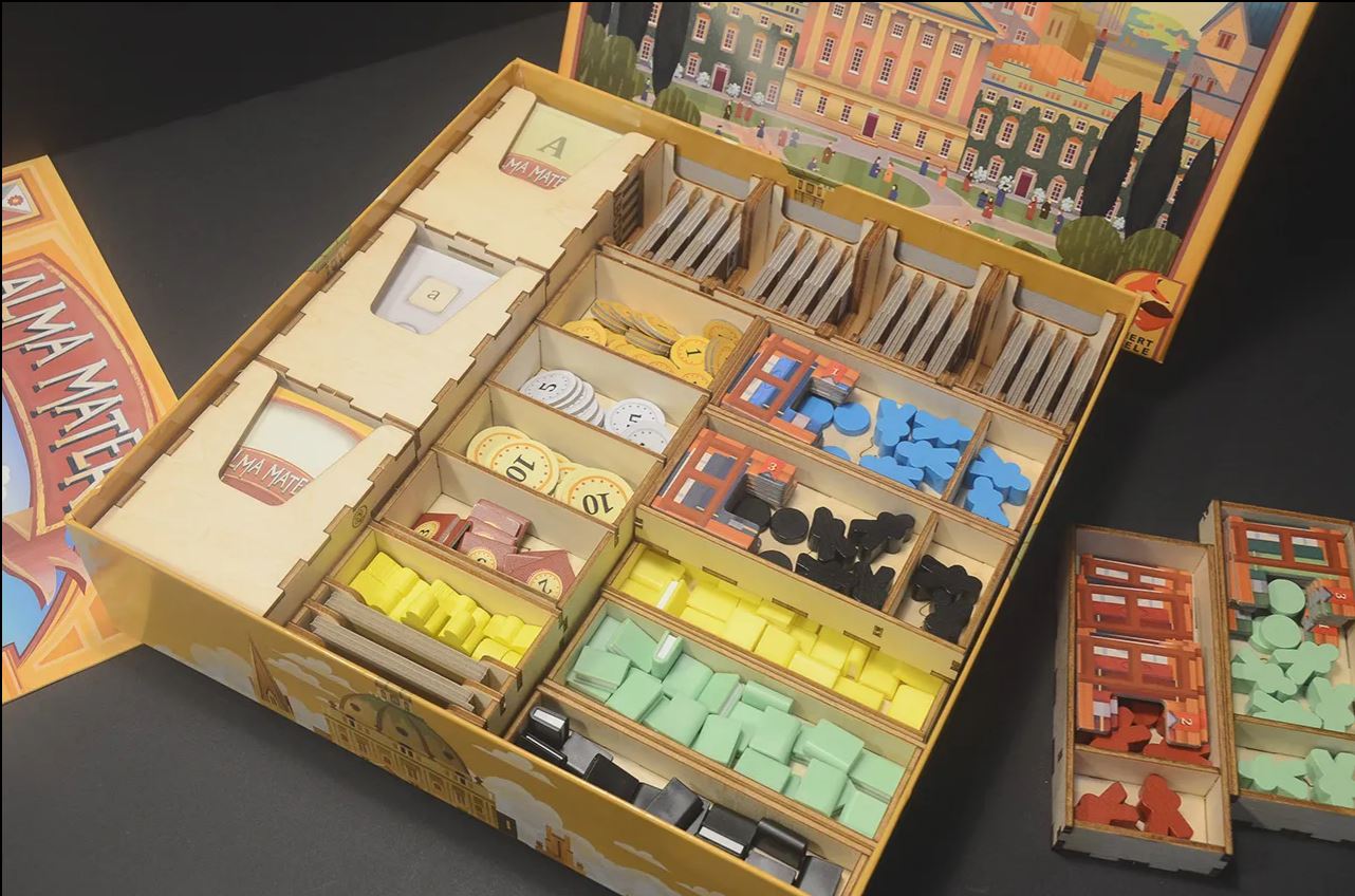 【桌遊侍】盛譽學院 烏鴉盒子《免運》收納盒 正版實體店面快速出貨.木盒.收納.盛譽學院.新學生擴充.支援厚套.分隔收納 4