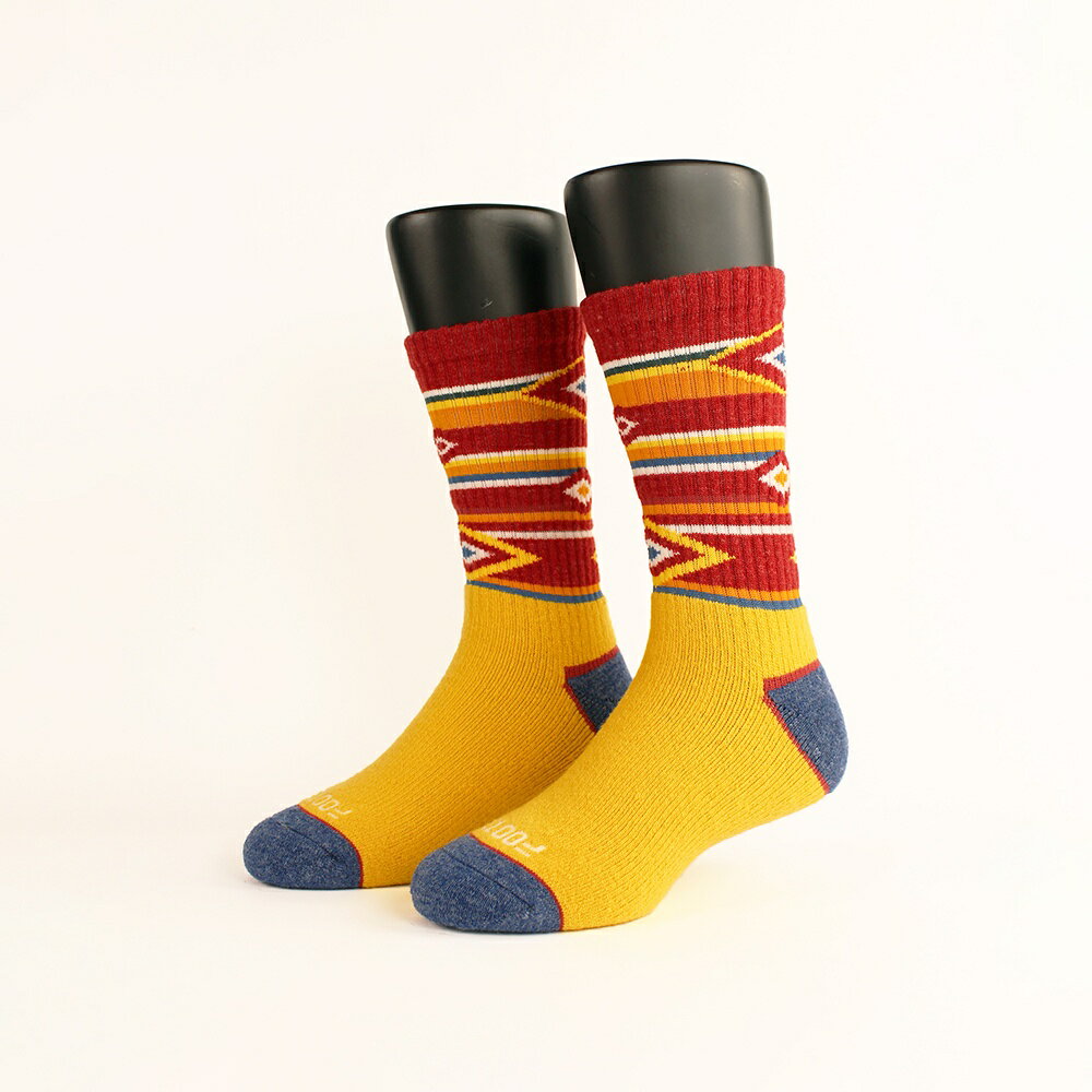 FOOTER 印地安圖騰羊毛登山襪 除臭襪 羊毛襪 運動襪 襪子 出國 滑雪 百岳(男-K186L/XL) 1