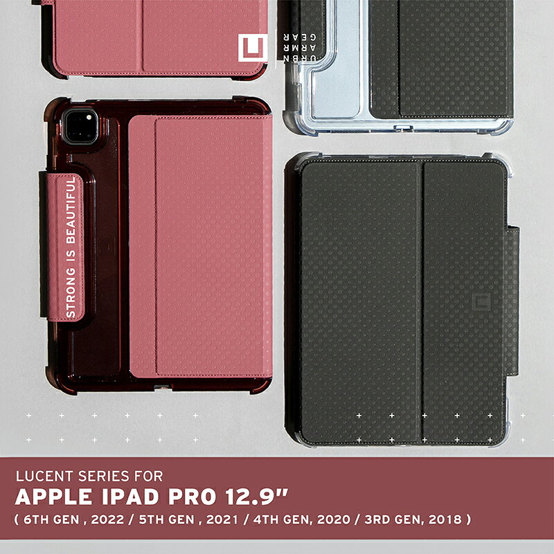 J~ UAG (U) iPad Pro 12.9吋耐衝擊亮透保護殼-黑(For 2021)